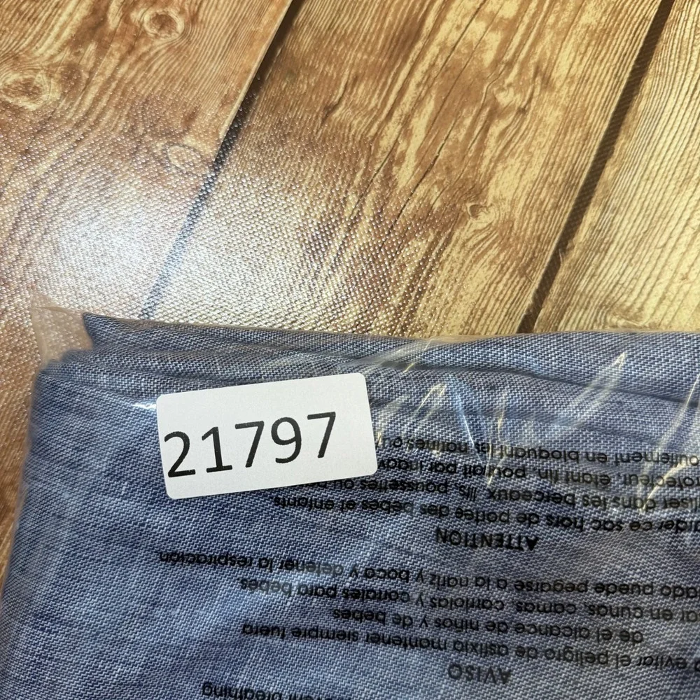 Murano Alex Slim Fit Pants Mens 30x30 Blue Baird McNutt Linen Cuffed Breathable